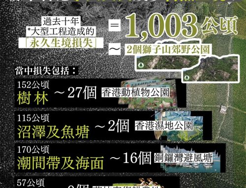【好境不「償」】過去十年城市發展 生境永久損失等如1.8個獅子山郊野公園？