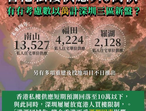 【居「深」叵測】深圳三區數以萬計新樓 與未來三四年北都96,000伙直接爭客？